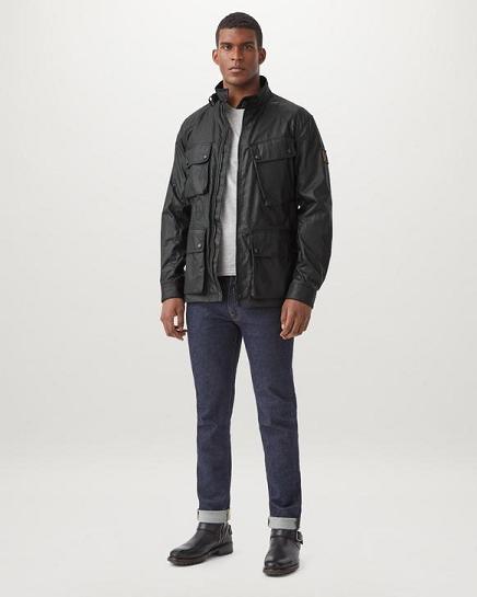 Veste Cirée Belstaff Homme Commuter Noir Coton France YG2369405